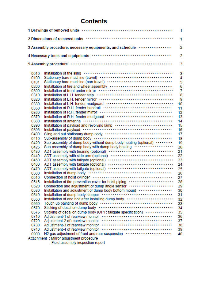 Official Komatsu HM300-5 Dump Truck Assembly Manual GEN00131-00