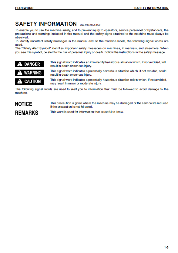 Official Komatsu HM400-3 Maintenance & Operation Manual | TEN00580-03