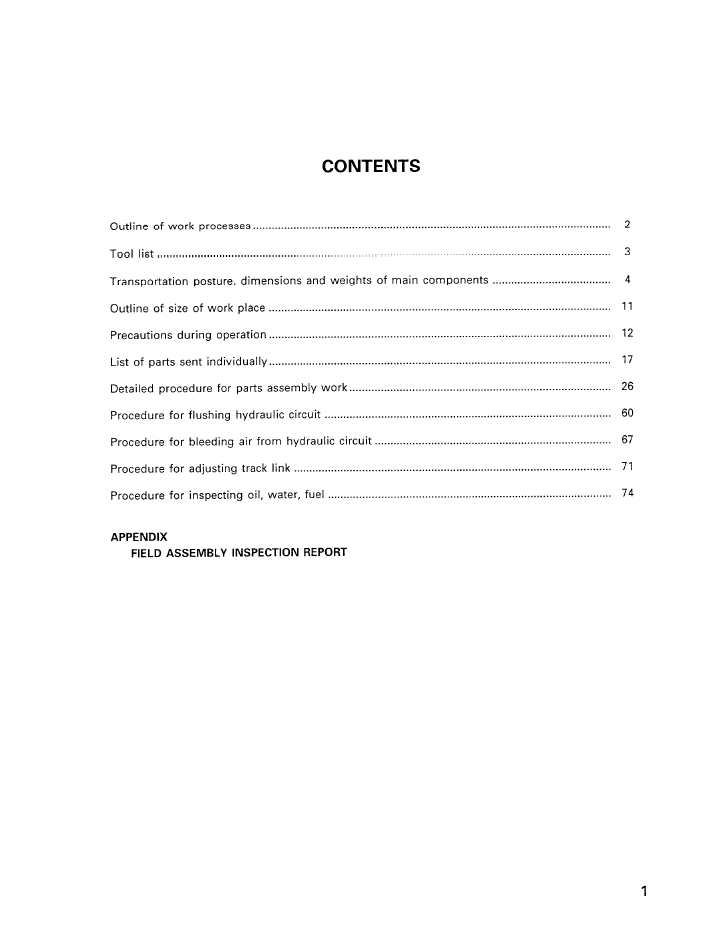 Official Komatsu PC1100-6 Series Hydraulic Excavator Field Assembly Manual (SEAWD01100)