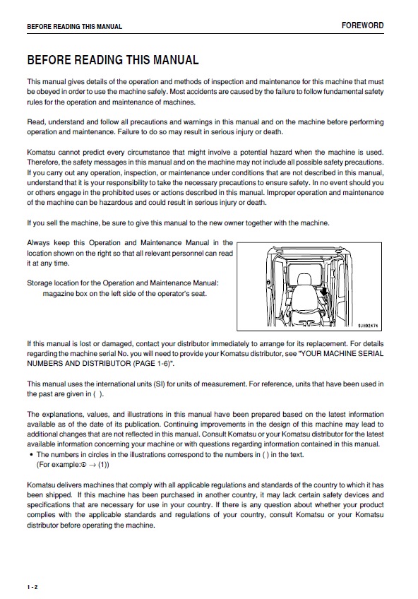 Official Komatsu PC160LC-8 Excavator Maintenance & Operator Guide PDF