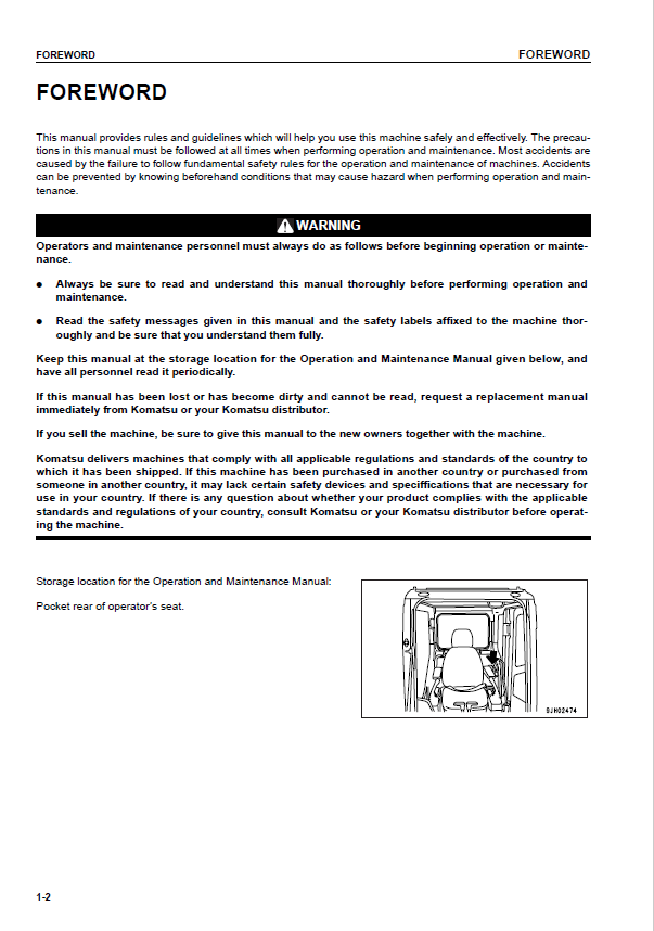 Official Komatsu PC1800-6 Excavator Service & Maintenance Guide