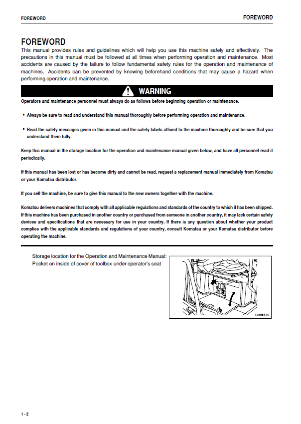 Official Komatsu PC18MR-2 Excavator Service & Maintenance Guide