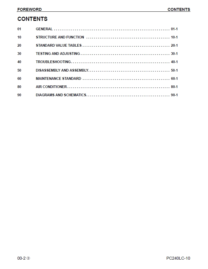 Official Komatsu PC240LC-10 Hydraulic Excavator Repair Manual CEBM024902