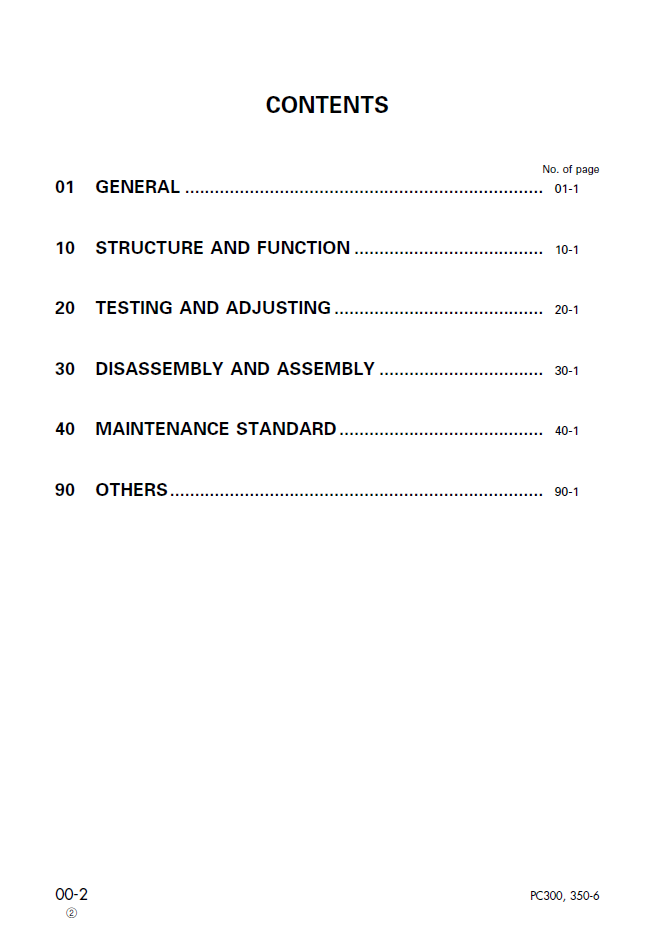 Official Komatsu PC300-6 & PC350-6 Series Excavator Workshop Repair Manual | SEBD014307