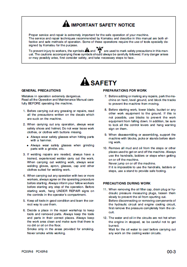 Official Komatsu PC35R-8, PC45R-8 Service & Repair Shop Manual PDF