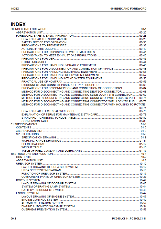 Official Komatsu PC360LCi-11 PC390LCi-11 Service Manual - CEBM031702