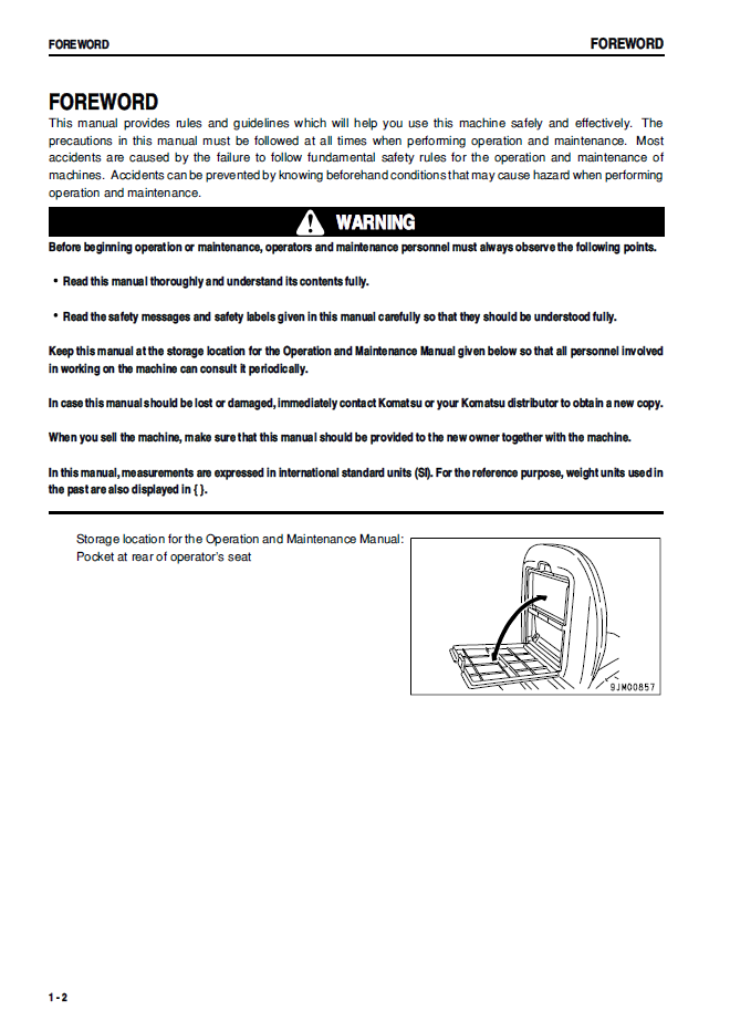 Official Komatsu PC40MRX-1 PC45MRX-1 Excavator Maintenance Guide SEAD043000