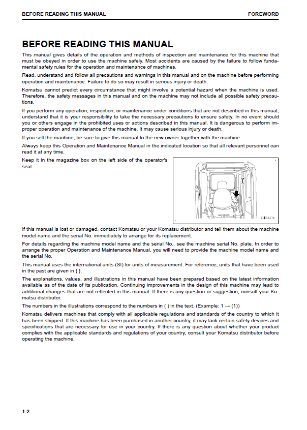 Official Komatsu PC490LC-11 Excavator Service & Operator Guide PDF