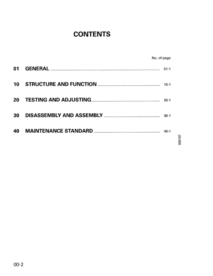 Official Komatsu PC60-7 Excavator Workshop Repair Manual | SEBD004101