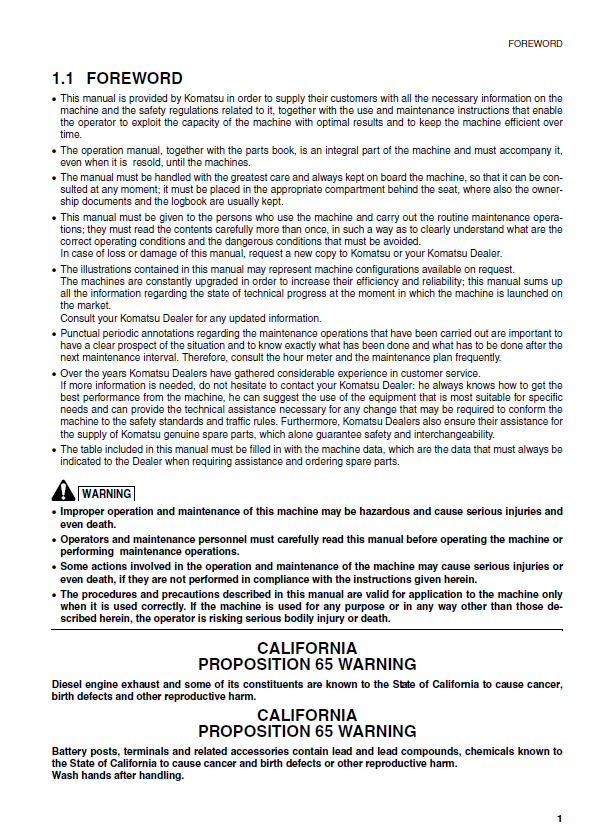 Official Komatsu PC75R-2 Excavator Service and Maintenance Guide