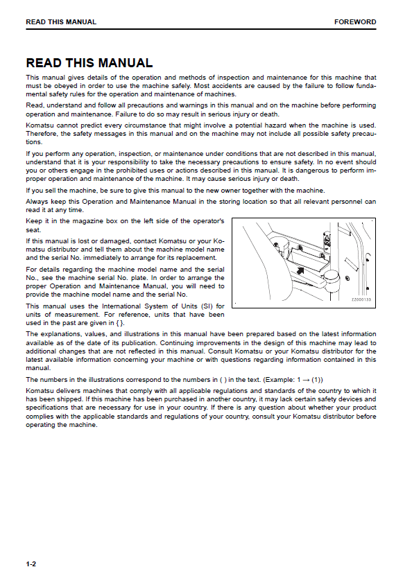 Official Komatsu PC78US-10 Excavator Operator & Maintenance Manual (PDF)