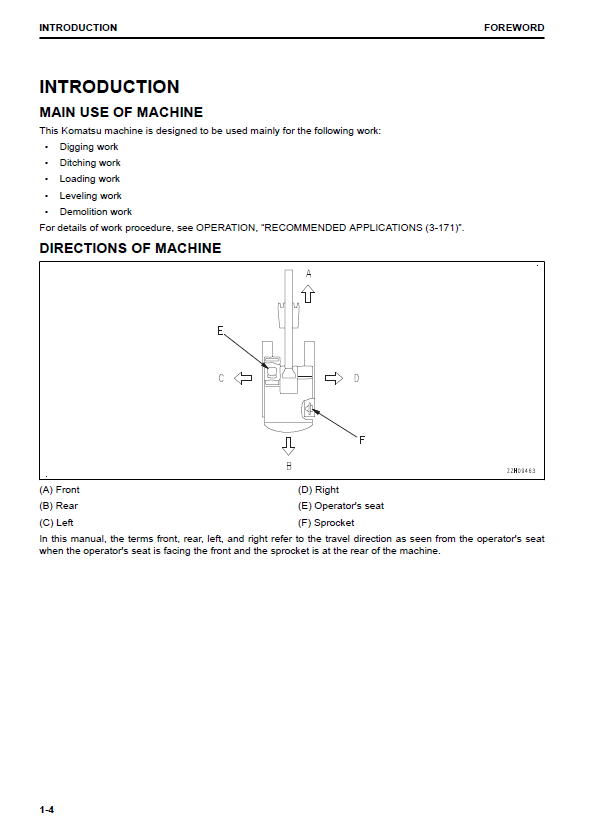 Official Komatsu PC78US-10 Excavator Operator Manual