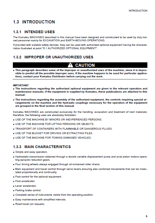 Official Komatsu SK1020-5 Turbo Loader Operation & Maintenance Manual PDF (WEAM005502)