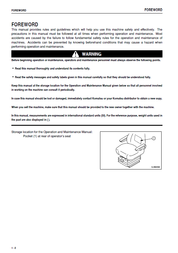 Official Komatsu WA200L-5 Wheel Loader Service & Operator Manual