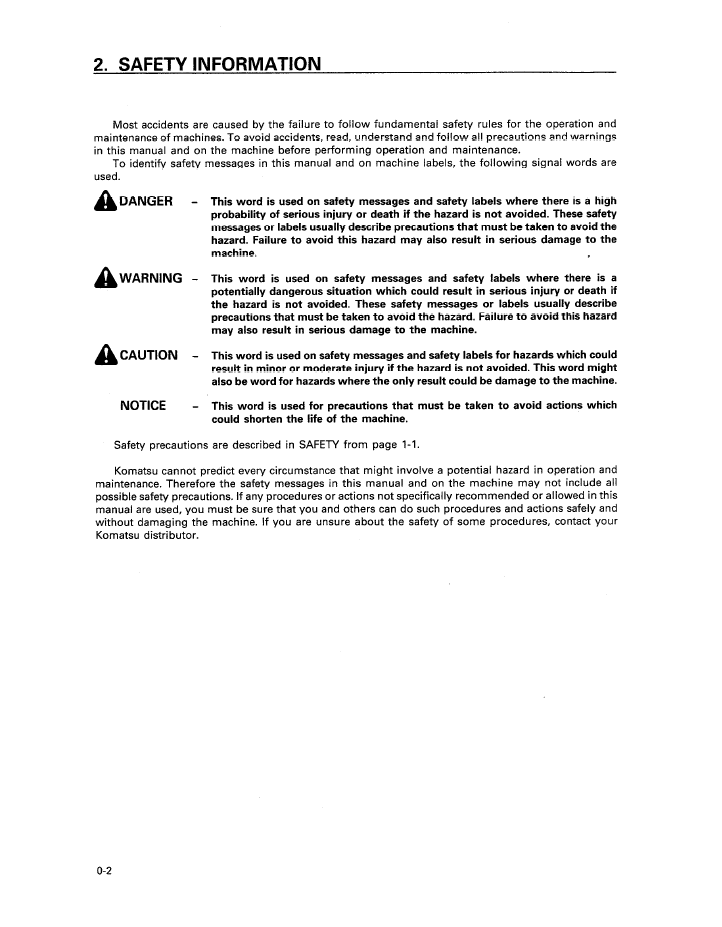Official Komatsu WA320-3 Loader Operation Guide SEAD006101