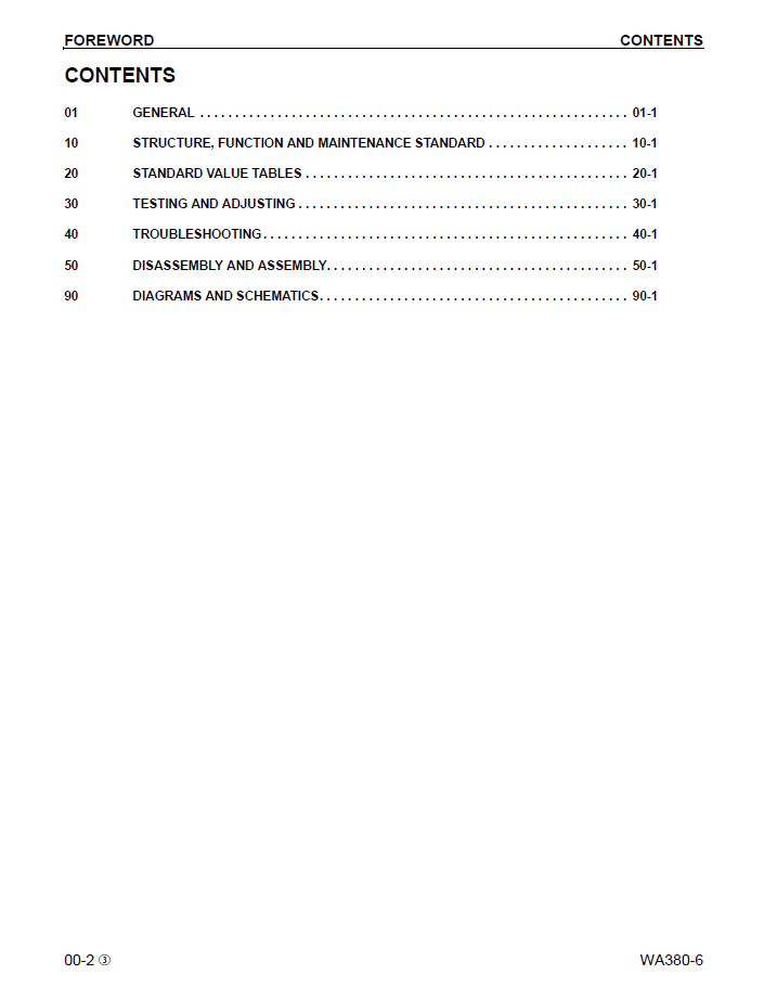 Official Komatsu WA380-6 Wheel Loader Repair Manual CEBM022703
