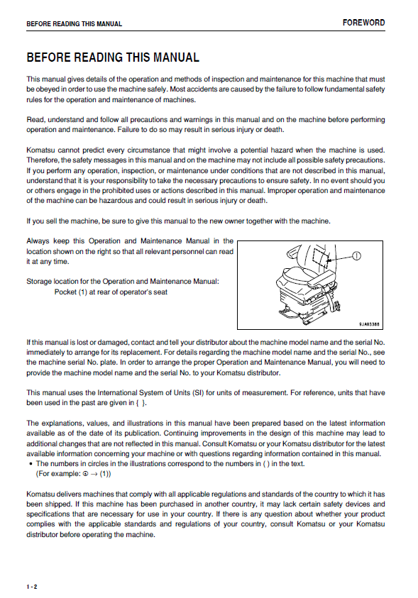 Official Komatsu WA430-6 Loader Maintenance & Operator Guide PDF TEN00489-04