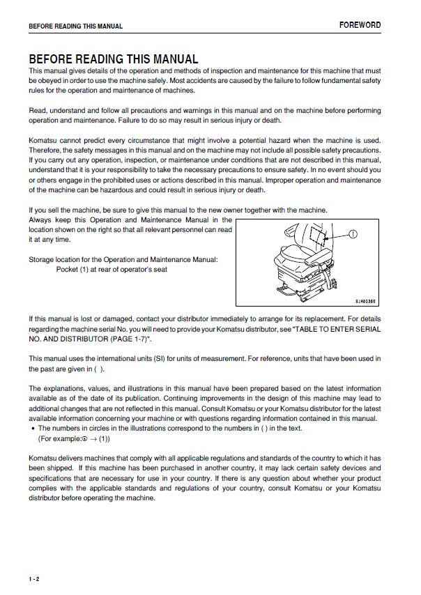 Official Komatsu WA470-6 Wheel Loader Maintenance & Operator Guide