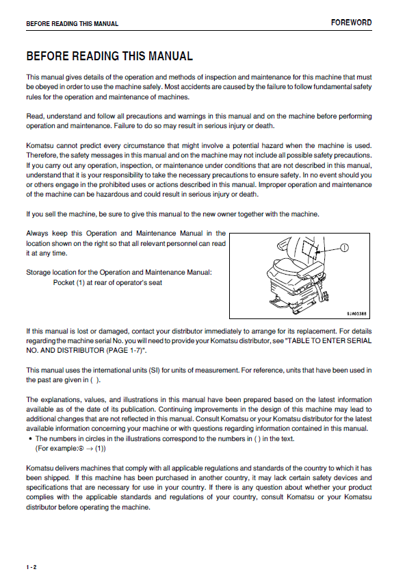 Official Komatsu WA500-6 Wheel Loader Service & Operation Guide