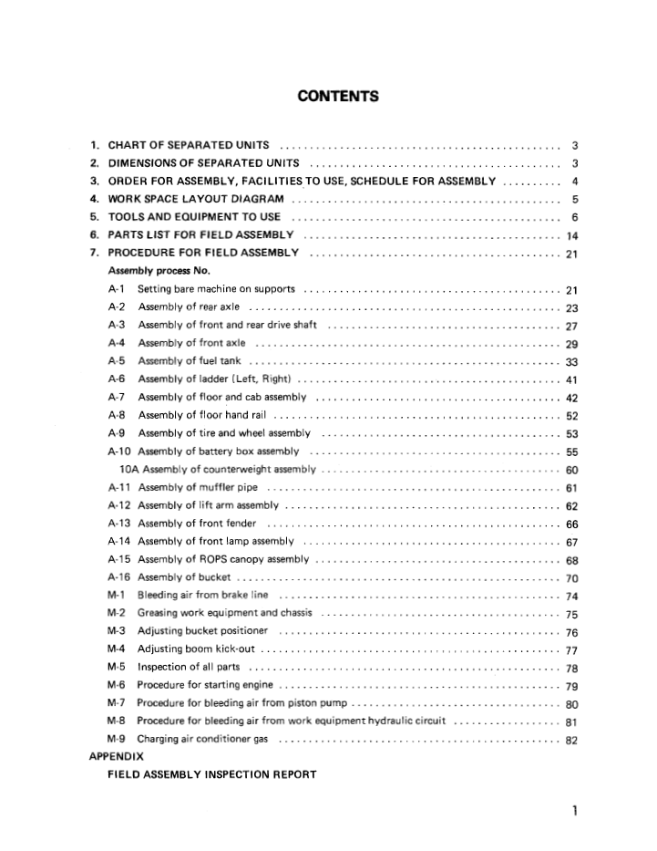 Official Komatsu WA800-2 Wheel Loader Field Assembly Instructions | SEAWD04280202