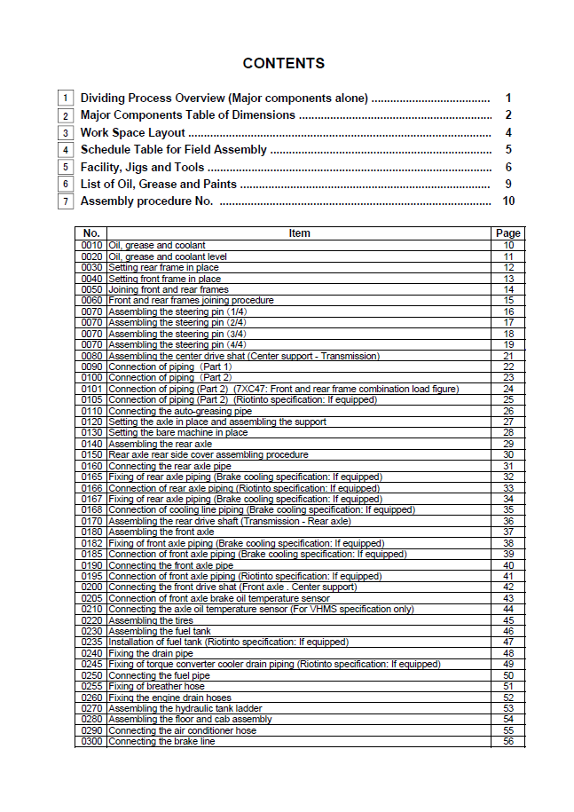 Official Komatsu WA800-3E0 WA900-3E0 Assembly Manual GEN00056-10