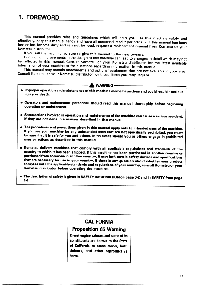 Official Komatsu WA800-3 Wheel Loader Manual SEAM018601