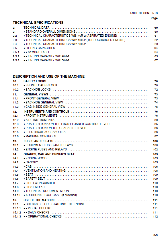Official Komatsu WB140-2 and WB150-2 Backhoe Loader PDF Manual