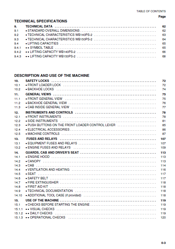 Official Komatsu WB140PS-2 WB150PS-2 Power Shift Backhoe Manual PDF