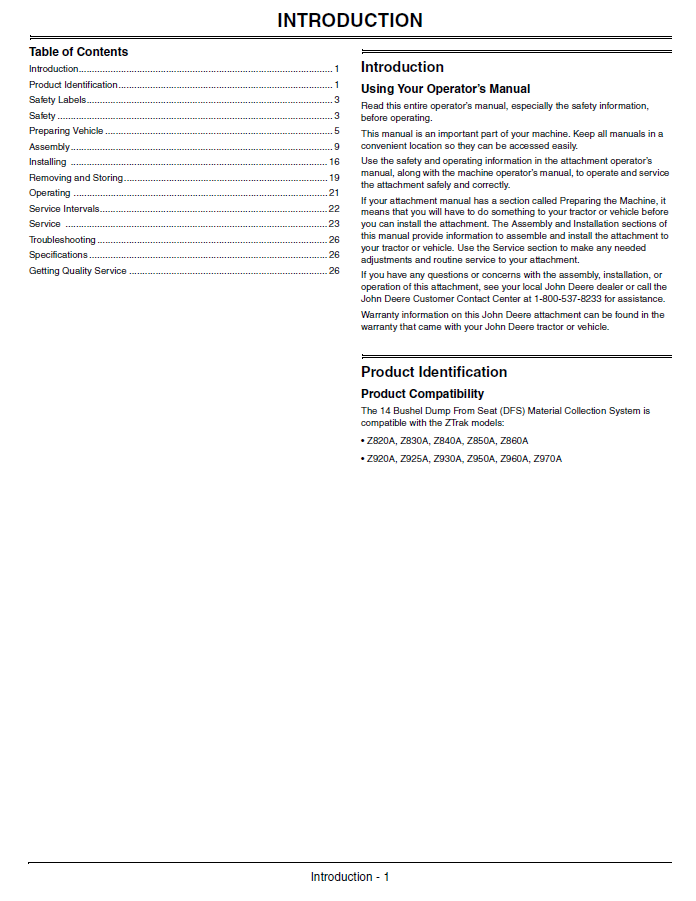 Official Manual: John Deere J0 Blower & Dump-from-Seat Hopper