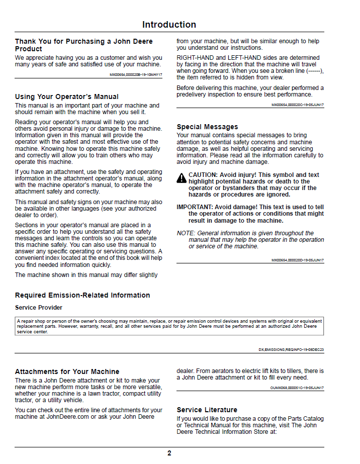 Official Manual for John Deere Z900 Series Gas ZTrak Mowers (OMUC32807)