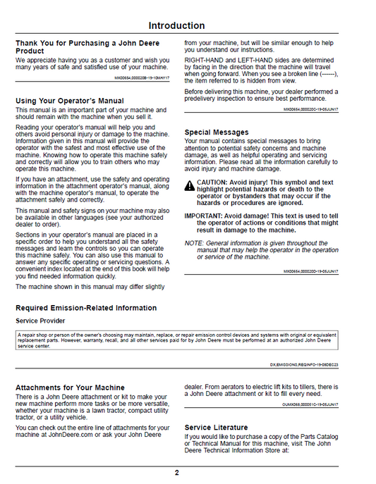 Official Manual for John Deere Z900 Series Gas ZTrak Mowers (OMUC32807)