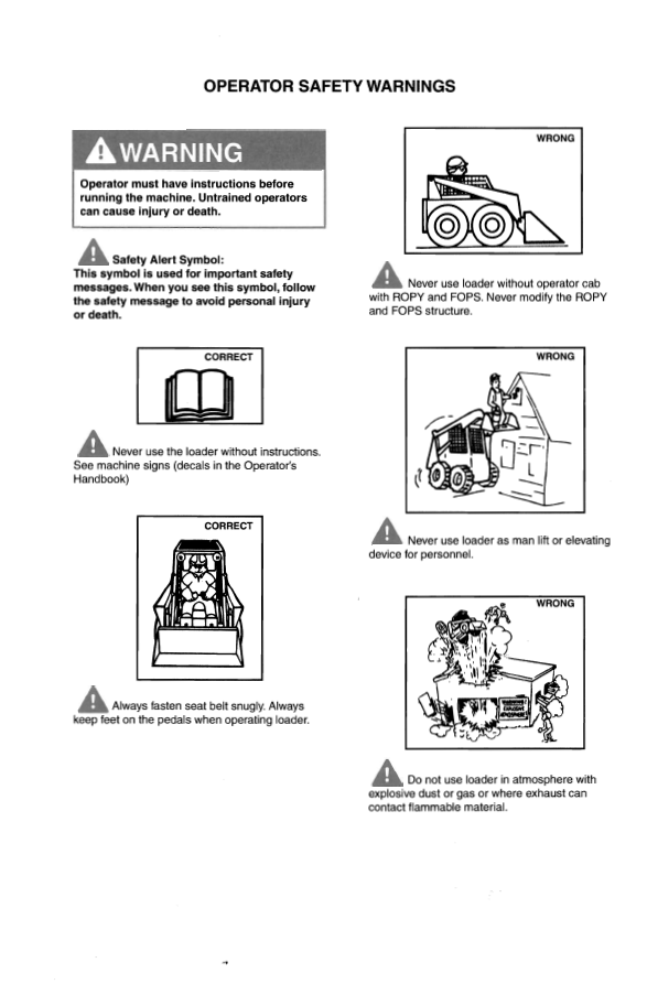 Official Mustang 2060, 2070 Skid Steer Operator Guide PDF