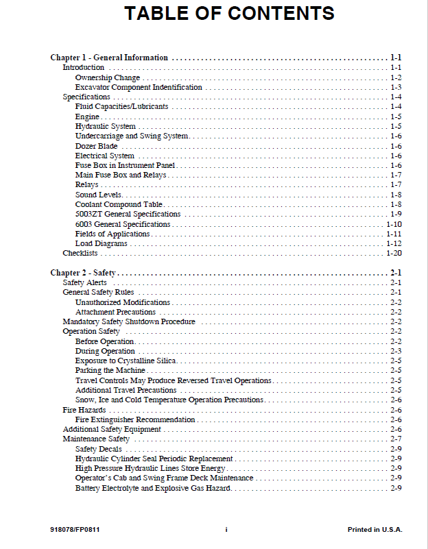 Official Mustang Compact 5003ZT 918178 Service Manual Download