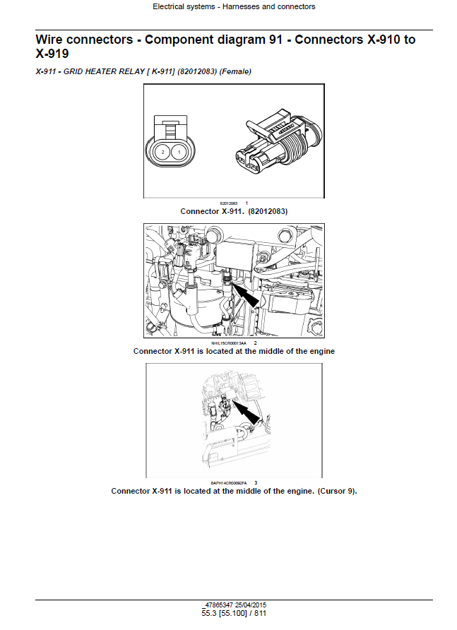 Official New Holland CR Series Tier 4B Combine Workshop Manual - 47878229