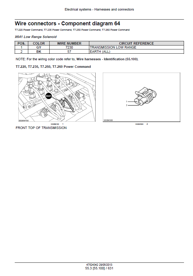 Official New Holland T7.220 to T7.270 Series Tractor Repair Manual 47567524