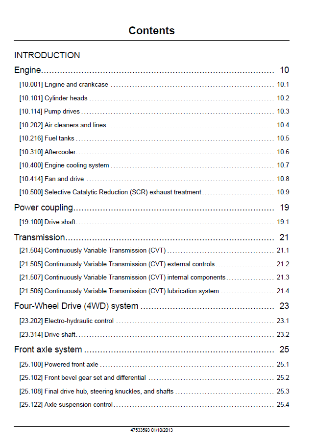 Official New Holland T8.275-T8.420 CVT Tractor Repair & Service Manual 47533593
