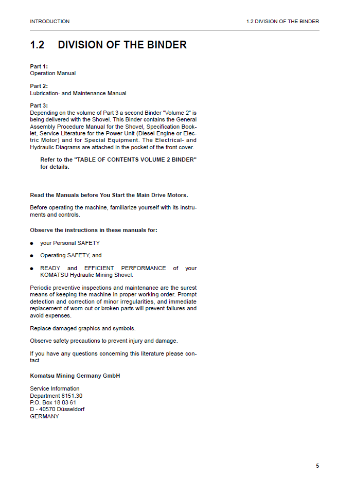 Official Operator Guide: Komatsu PC8000-6 Mining Shovel GZEAM12066 PDF