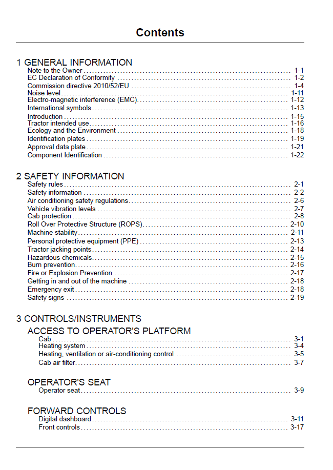 Official Operator Manual 47374902 for New Holland T4000V Vineyard Tractors