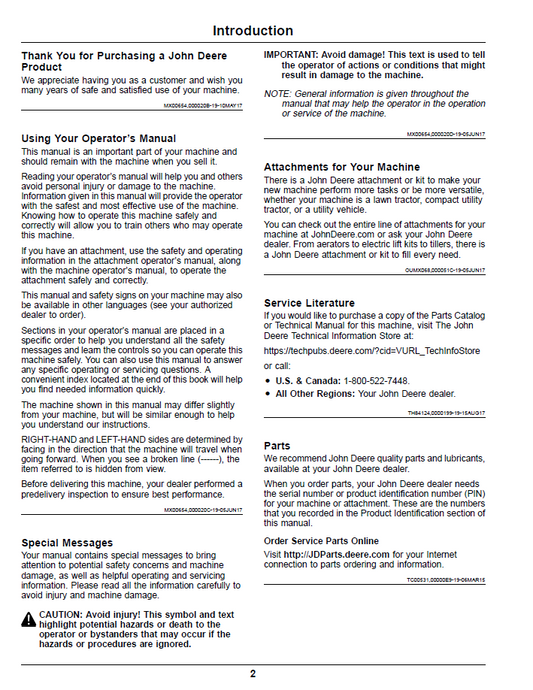 Official Operator Manual for John Deere Z900 Series Gas ZTrak