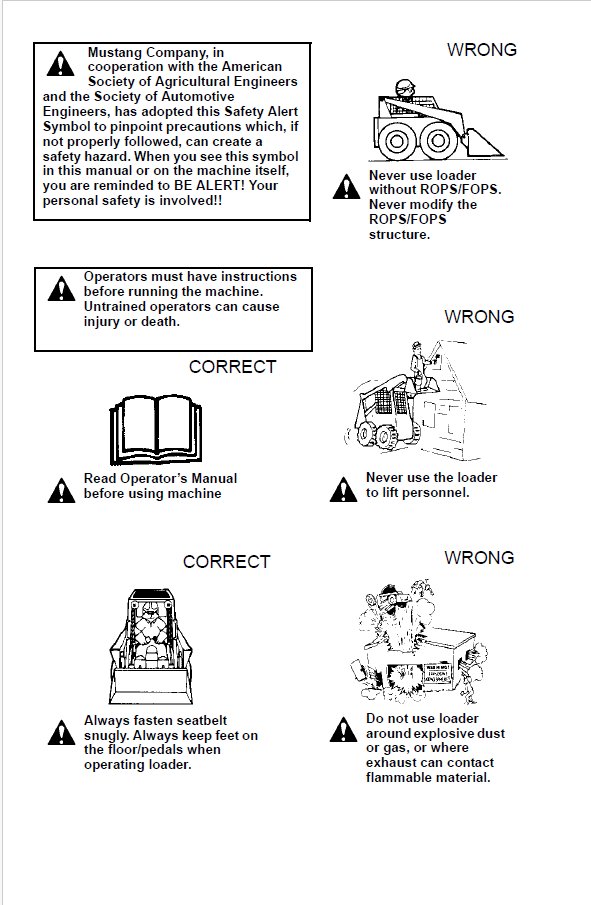 Official Operator's Manual for Mustang 2700V Skid Steer (917417)