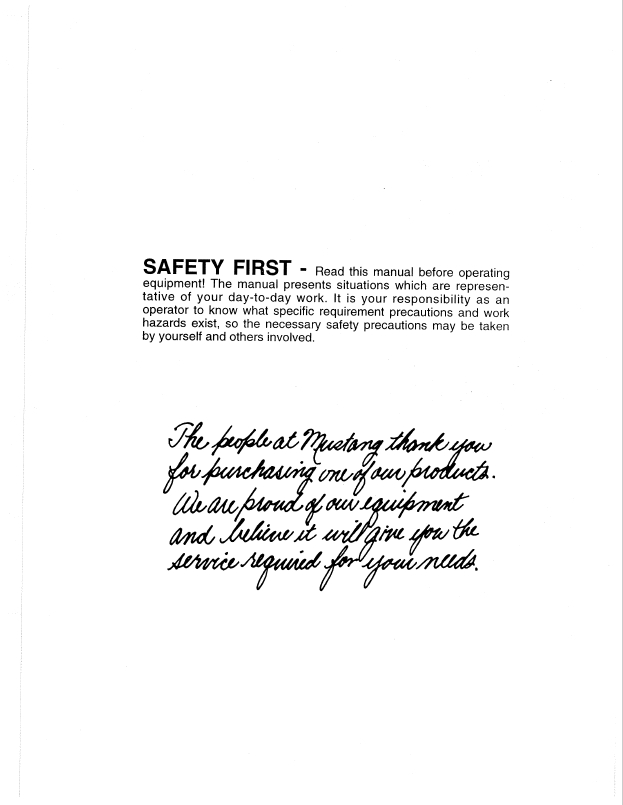 Official PDF Manual for Mustang 920, 921, and 930A Loaders