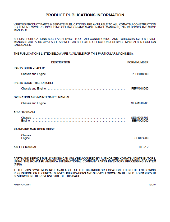 Official SEAD010900 Komatsu PC750-6 Series Hydraulic Excavator Operator Manual PDF