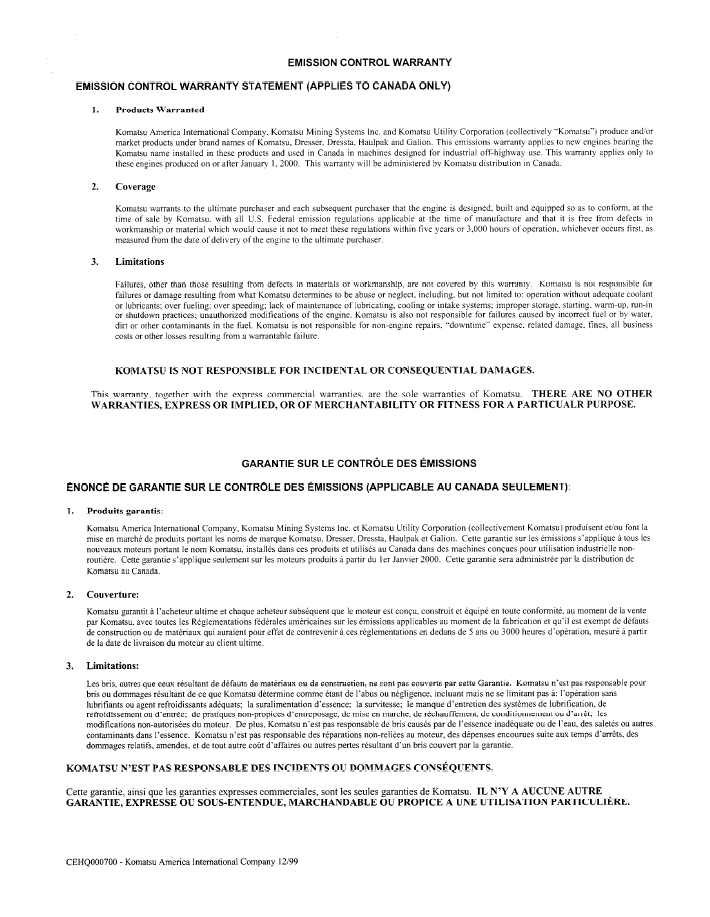 Official SEAD021701: Komatsu PC200-6 Excavator Service & Operator Guide