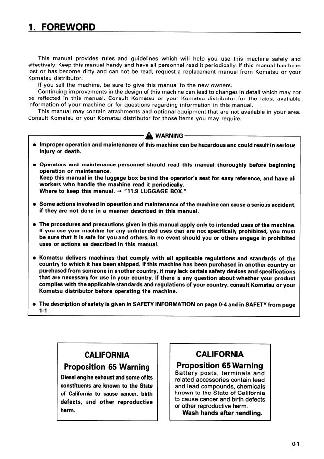 Official SEAM032602T: Komatsu PC750 & PC800 Series Excavator Owner and Operator Manual