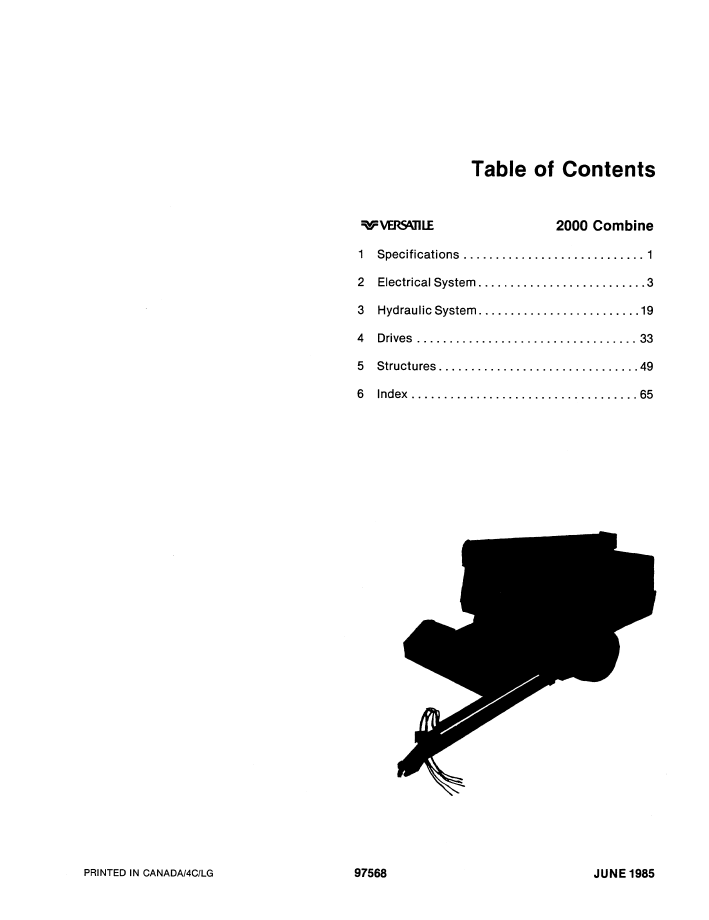 Official Service Manual 43200010 for New Holland Versatile 2000 Combines