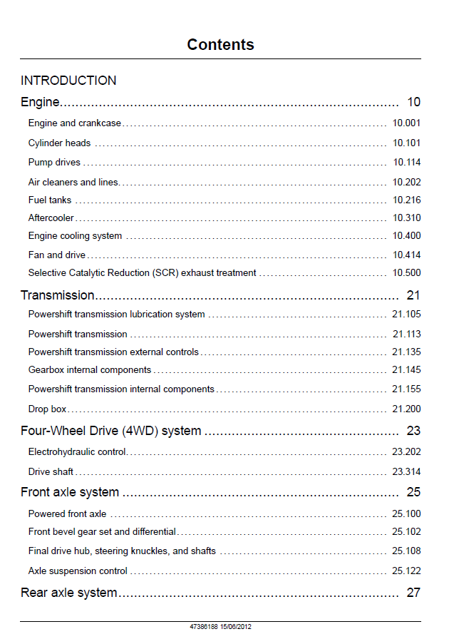 Official Service Manual 47442325 for New Holland T8 Series Tractors