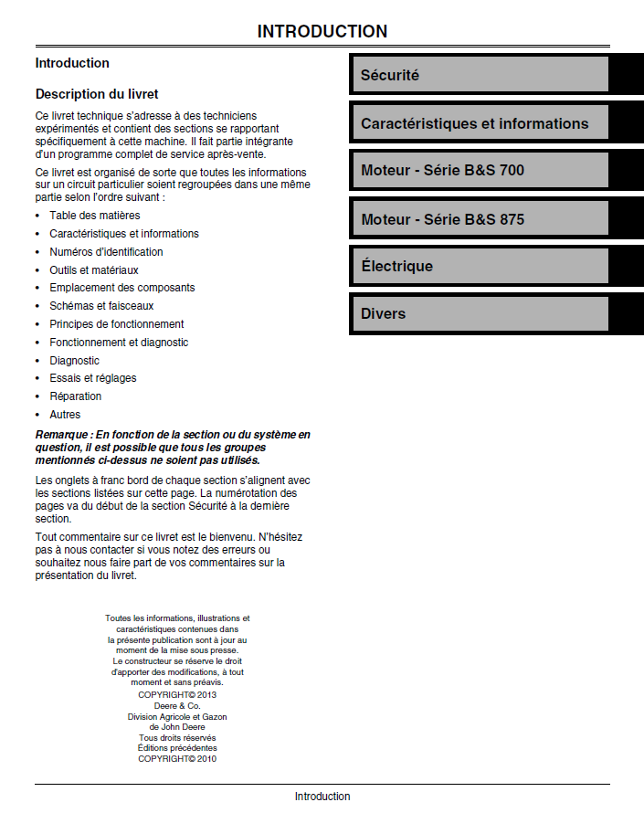 Official TM109528 Service Manual for John Deere Mowmentum Mowers