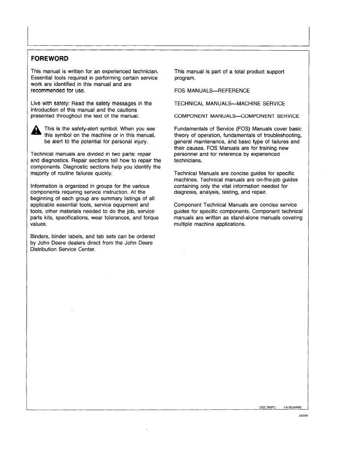 Official TM1376 Technical Manual for John Deere 70 Excavator