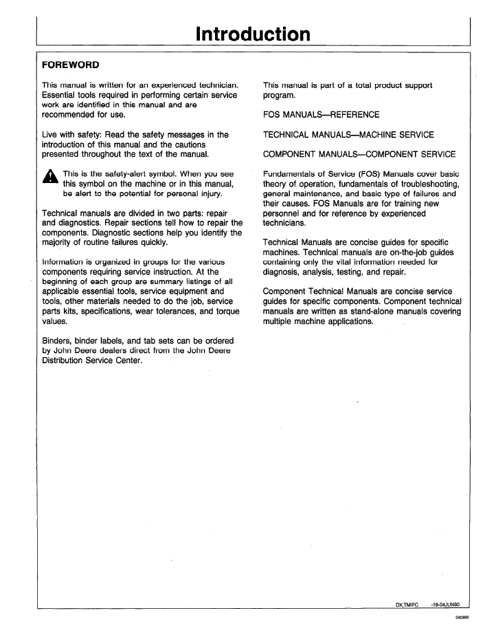Official TM1456 Technical Manual for John Deere 495D Excavator