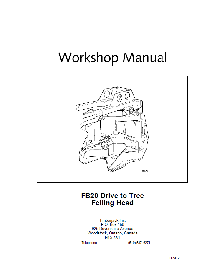 Official TMF435784 John Deere FB20 Shear Head Repair Manual